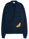 Men's Banana Jacquard Cardigan Blue - ACNE STUDIOS - BALAAN 2