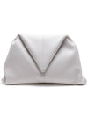 Women's Triangle Clutch Bag White - BOTTEGA VENETA - BALAAN 2