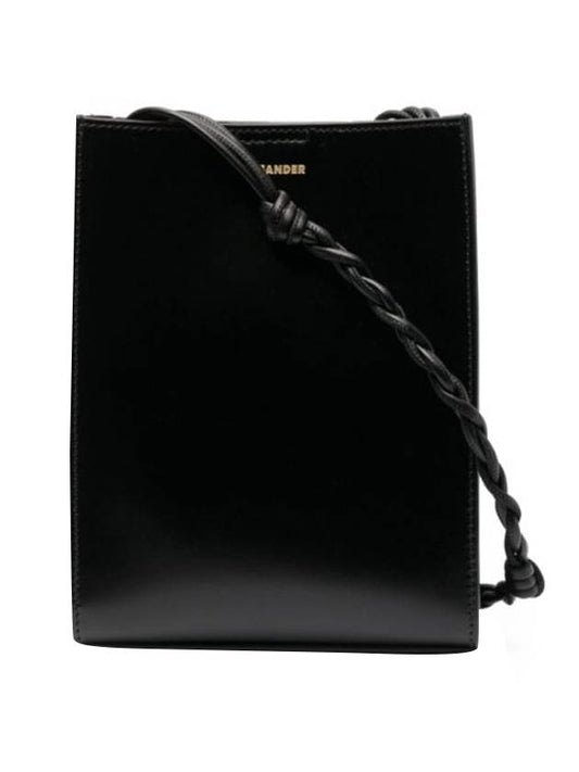 Tangle Small Leather Cross Bag Black - JIL SANDER - BALAAN 1