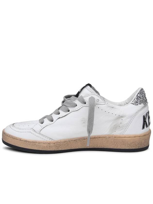 Ball Star Heel Tab Low Sneakers White Silver - GOLDEN GOOSE - BALAAN 4