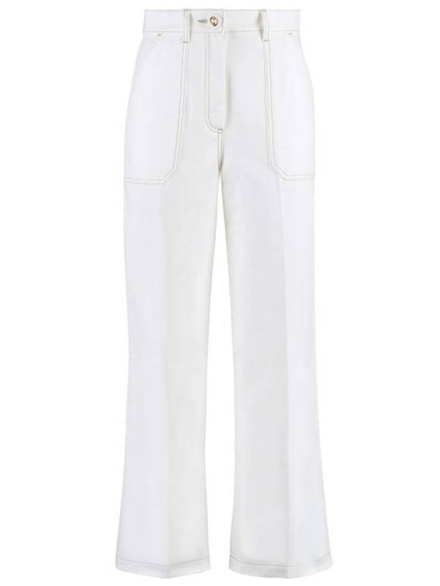 Denim Straight Pants 729179XDB9V 9011 WHITE - GUCCI - BALAAN 1