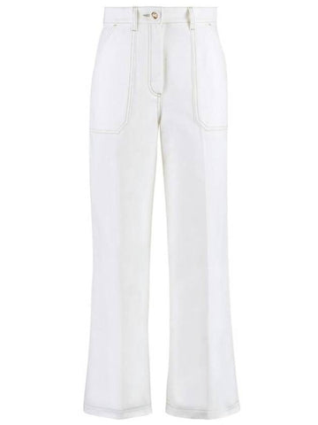 Denim Straight Pants 729179XDB9V 9011 WHITE - GUCCI - BALAAN 1