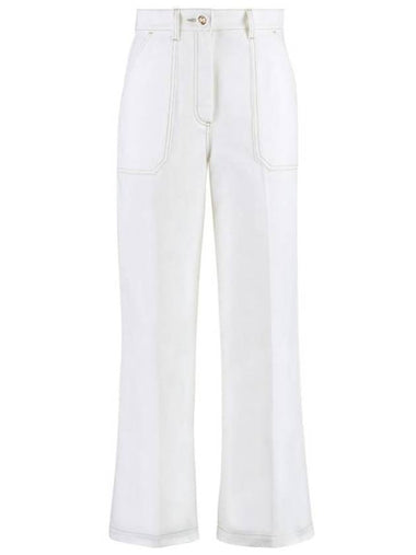 Denim Straight Pants 729179XDB9V 9011 WHITE - GUCCI - BALAAN 1