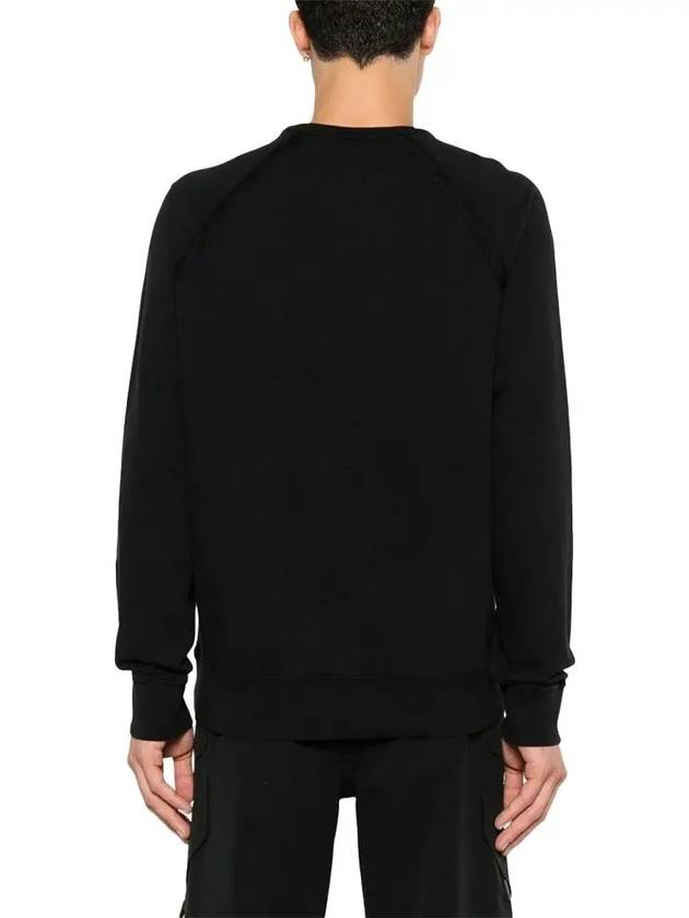 Light Fleece Logo Crew Neck Sweatshirt Black - CP COMPANY - BALAAN 4