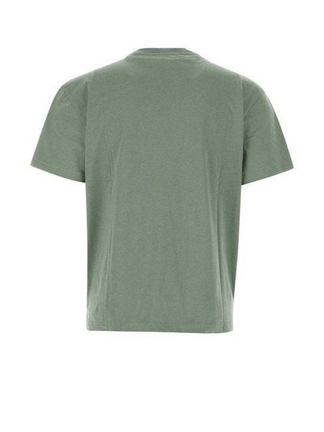 Embroidery Logo Cotton Short Sleeve T-Shirt Green - JW ANDERSON - BALAAN 3