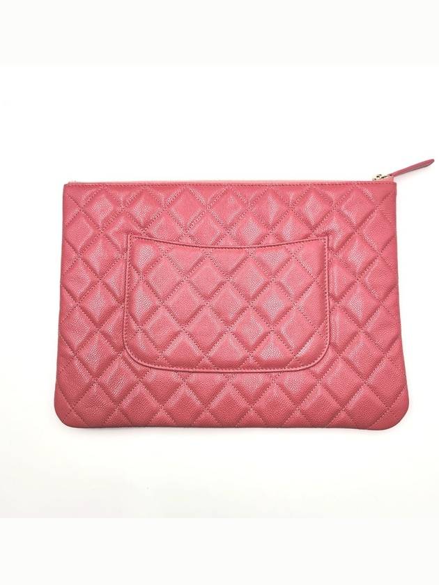 Women's Clutch Bag Pouch Caviar Medium Pink A82545 - CHANEL - BALAAN 2