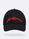 Embroidered Logo Baseball Cap Black - ALEXANDER MCQUEEN - BALAAN 2