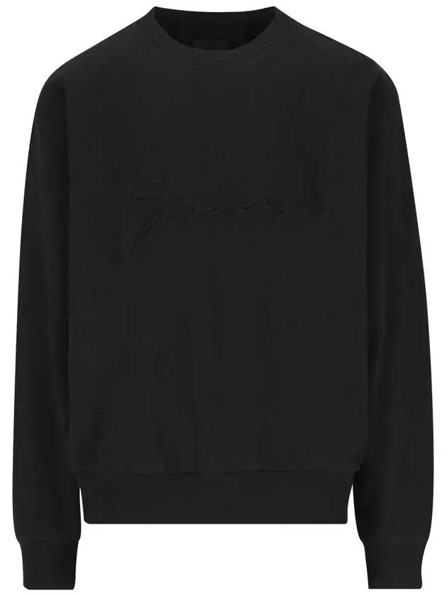 Logo Detail Crew Neck Sweatshirt Black - GIVENCHY - BALAAN 1