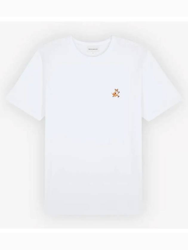 Speedy Fox Patch Comfort Short Sleeve T-Shirt White - MAISON KITSUNE - BALAAN 3