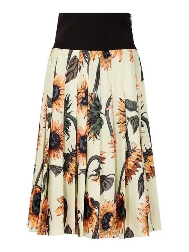 Women s Sunflower Silky Pleated Skirt Light Green 271485 - PAUL SMITH - BALAAN 1