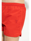 Heart Logo Swim Shorts Red - AMI - BALAAN 5