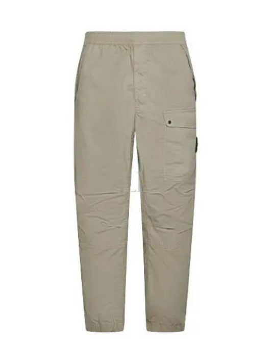 Logo Twill Cotton Cargo Track Pants Sand - STONE ISLAND - BALAAN 2