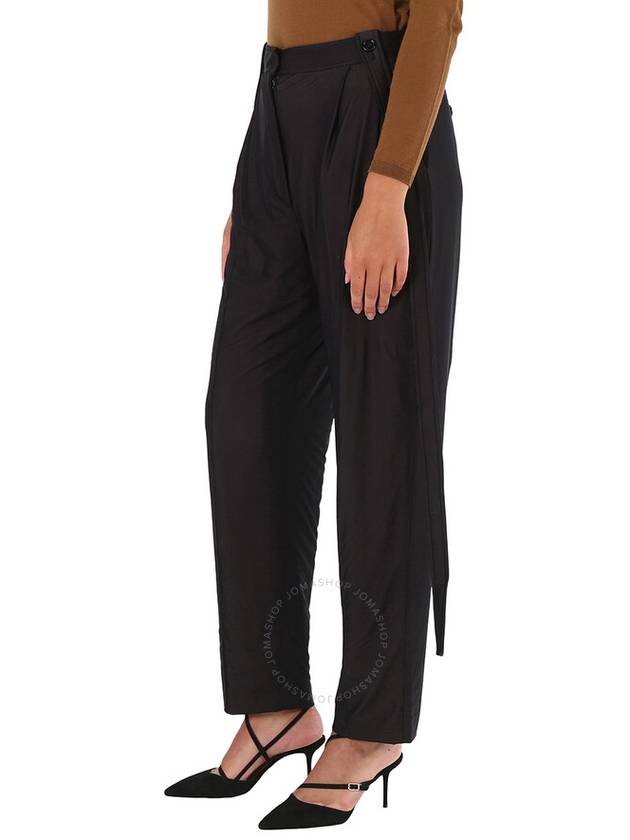 Chiffon Jersey Straight Pants Black - BURBERRY - BALAAN 3