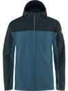 Men's Abisco Midsummer Hooded Zip-Up Jacket Indigo Blue Dark Navy - FJALL RAVEN - BALAAN 1