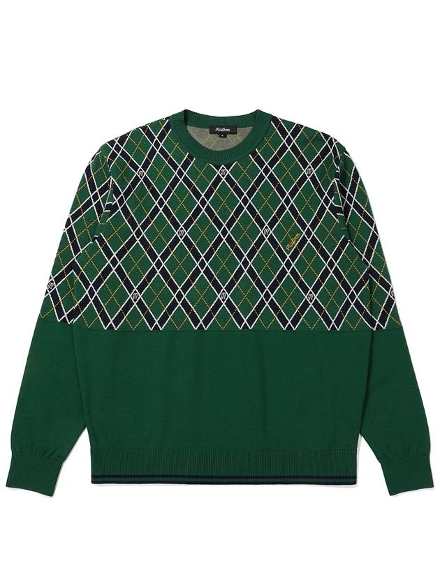 Classic pattern pullover sweater GREEN MAN - MALBON GOLF - BALAAN 1