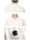 Men's Cotton Fleece Sweatshirt White - CP COMPANY - BALAAN.