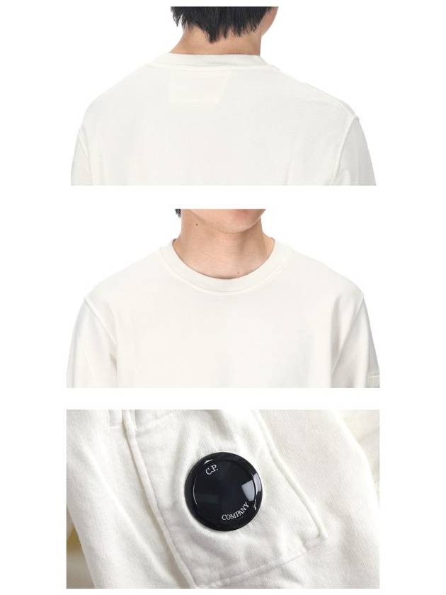 Men's Cotton Fleece Sweatshirt White - CP COMPANY - BALAAN.