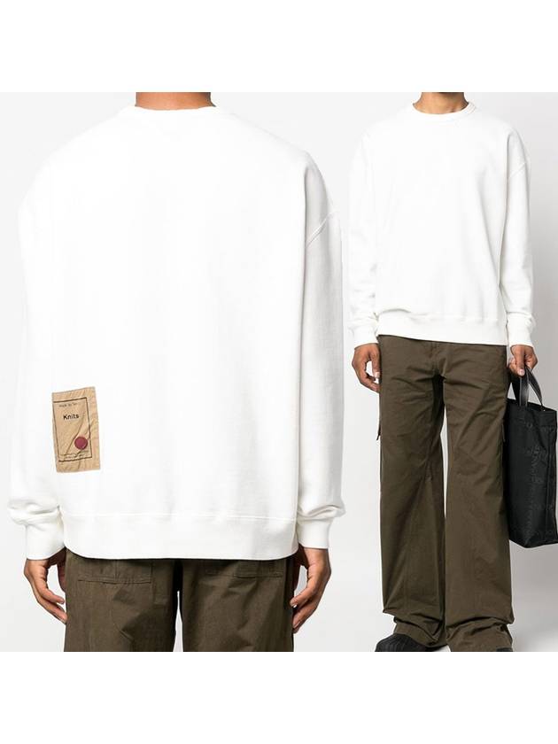 Garment Dyed Cotton Jersey Sweatshirt White - TEN C - BALAAN 2