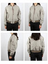 contrast trim bomber jacket beige - TOM FORD - BALAAN 3