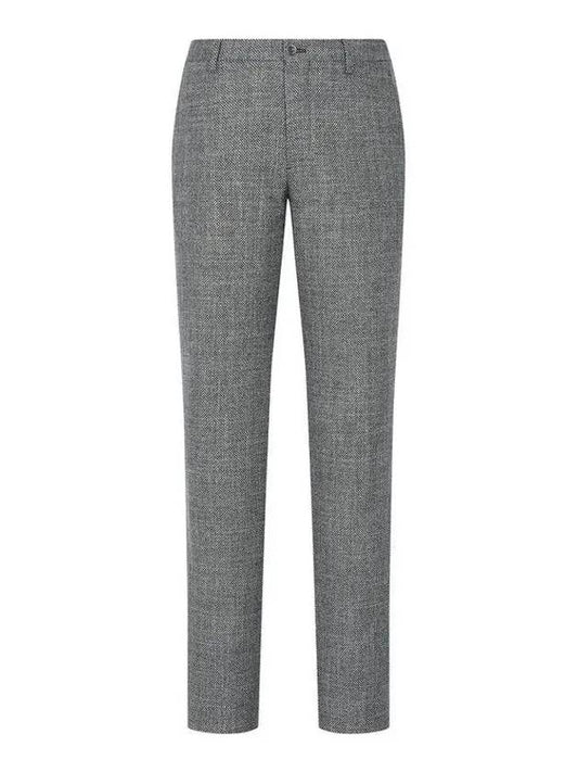Men s Patterned Silk Blend Wool Pants Dark Gray - GIORGIO ARMANI - BALAAN 1