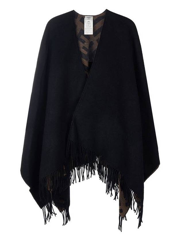 wool cashmere poncho muffler - FENDI - BALAAN 10