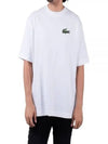 Crocodile Loose Fit Large Short Sleeve T Shirt White - LACOSTE - BALAAN 2