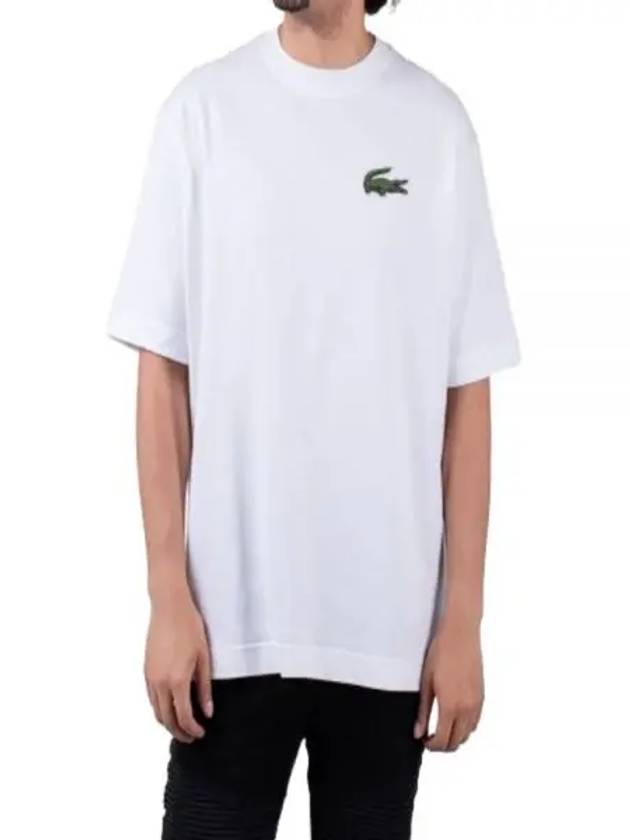 Crocodile Loose Fit Large Short Sleeve T Shirt White - LACOSTE - BALAAN 2