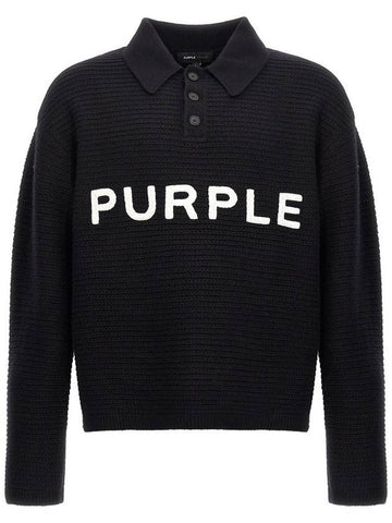 Purple Brand Logo Embroidery Sweater - PURPLE BRAND - BALAAN 1