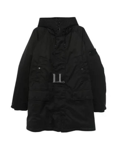 710F2 Ghost Performance Twill Wool-TC Down Parka Black - STONE ISLAND - BALAAN 2