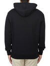 Heart Logo Drawstring Cotton Zip-Up Hoodie Black - AMI - BALAAN 5