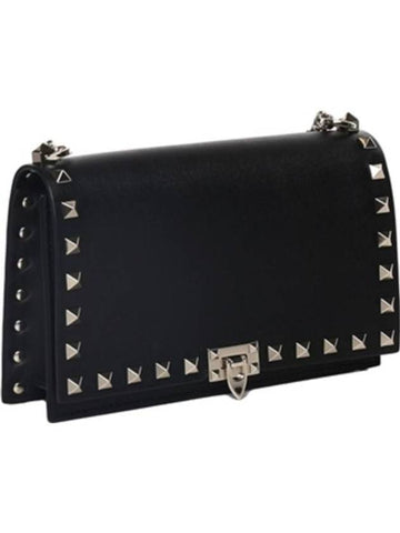 Rockstud Shoulder Bag Black - VALENTINO - BALAAN 1