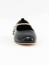 Classic ballerina flat shoes pearl strap black G38986 - CHANEL - BALAAN 2