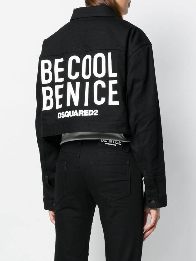 Be Cool Be Nice Oversize Denim Jacket - DSQUARED2 - BALAAN 3