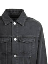 Trucker Denim Jacket Black - AMI - BALAAN 4