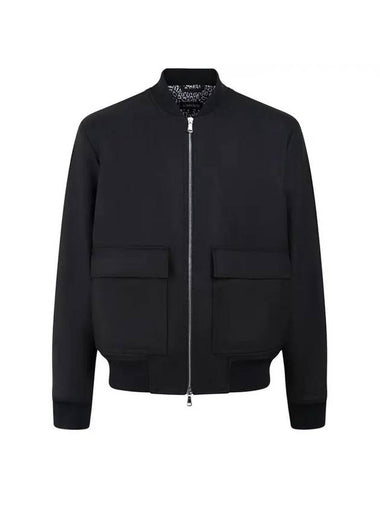 Thom Wool Twill Bomber Jacket Black - J.LINDEBERG - BALAAN 1