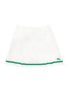 Women's Pleated Skirt White Green - MONBIRDIE GOLF - BALAAN 1