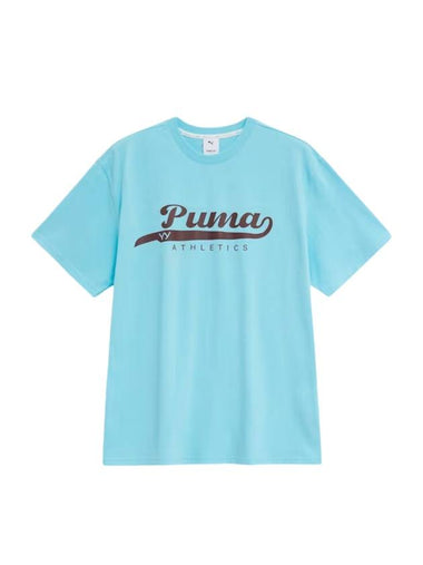 Graphic Short Sleeve T-Shirt Silver Sky - PUMA - BALAAN 1