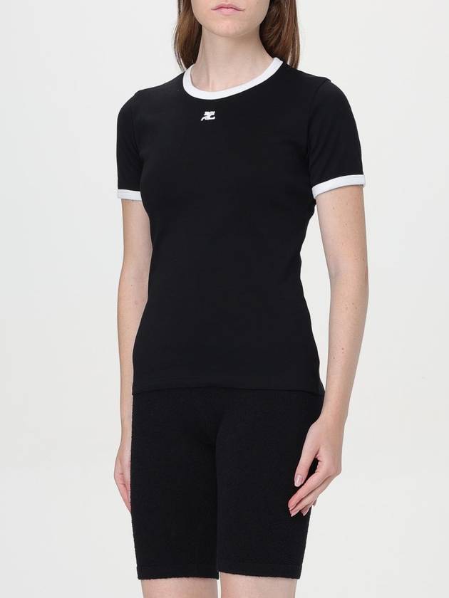 T-shirt basic con mini logo Courréges - COURREGES - BALAAN 3