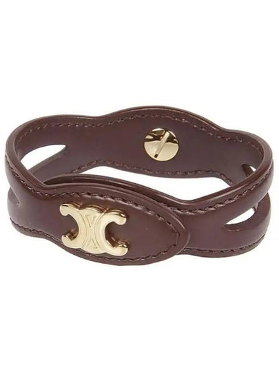 Les Cuirs Calfskin Bracelet Brown - CELINE - BALAAN 2