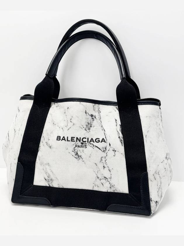 White marble canvas mini tote bag 4VVCB31163 - BALENCIAGA - BALAAN 1