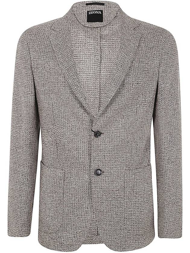 Zegna Wool And Silk Blend Jacket Clothing - ERMENEGILDO ZEGNA - BALAAN 1