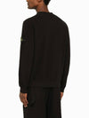 Stretch Cotton Fleece Mock Turtleneck Sweatshirt Black - STONE ISLAND - BALAAN 4