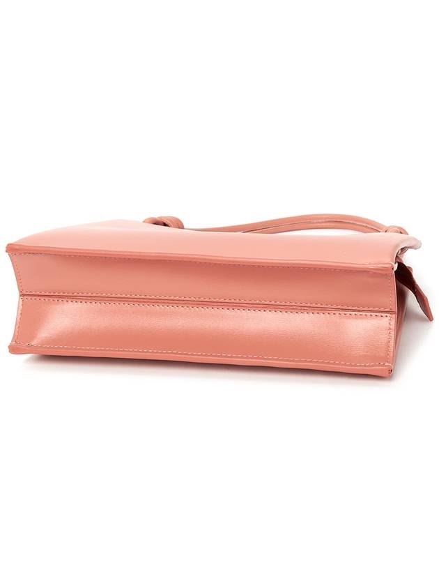 Knot Detail Leather Tote Bag Pink - JIL SANDER - BALAAN 6