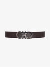 Gancini Reversible Adjustable Leather Belt Black - SALVATORE FERRAGAMO - BALAAN 3