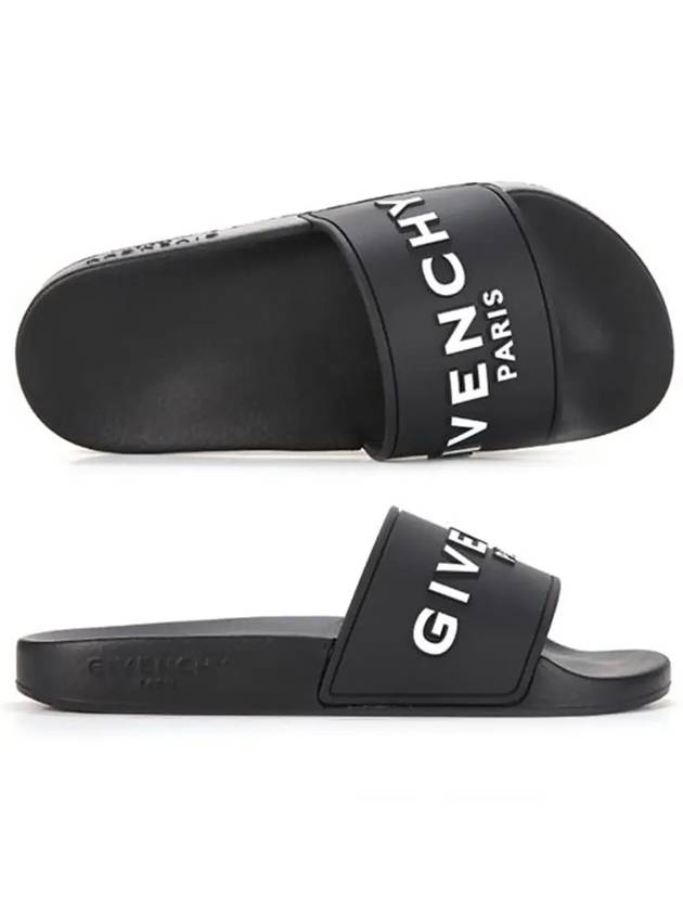 Logo Detail Slides Slippers Black - GIVENCHY - BALAAN 5