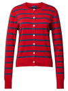 Striped Cotton Blend Cardigan Red - POLO RALPH LAUREN - BALAAN 1