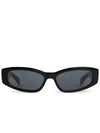 Eyewear Rectangular S252 Sunglasses Black - CELINE - BALAAN 2