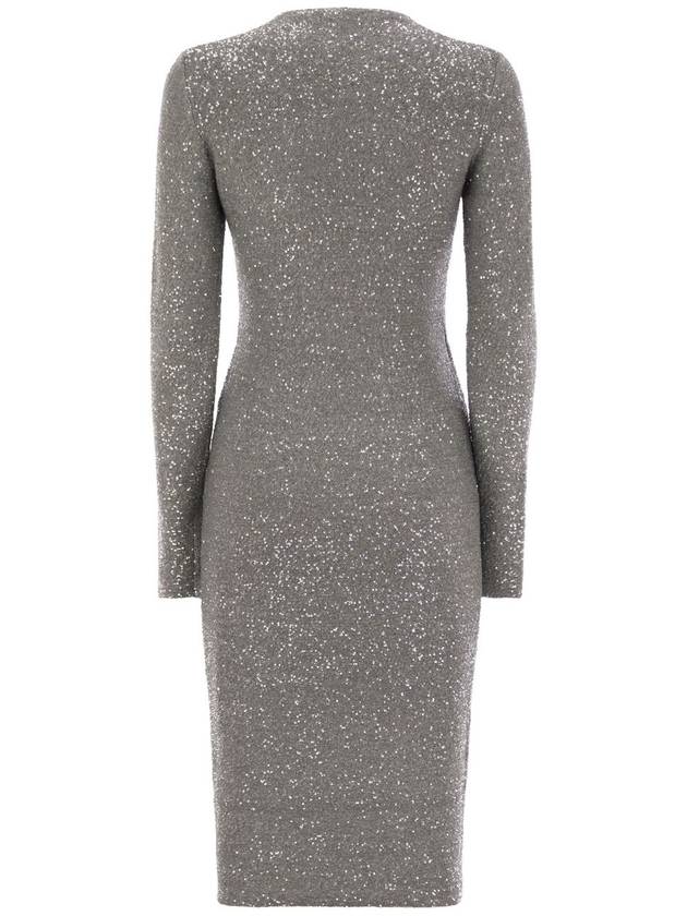 Crew-neck dress with micro sequins - FABIANA FILIPPI - BALAAN 2