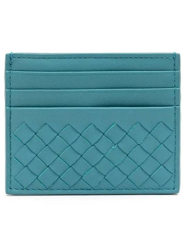 Intrecciato Weaving Card Wallet Blue - BOTTEGA VENETA - BALAAN 2