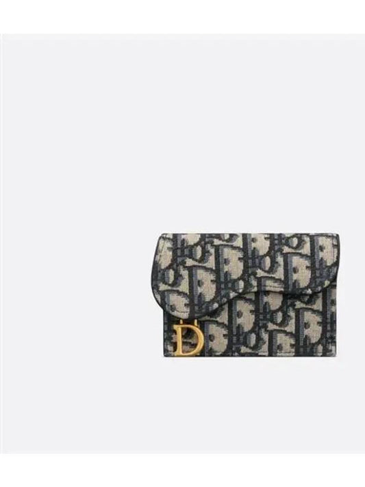 Christian Saddle Lotus Card Wallet S5611CTZQ Dior - DIOR - BALAAN 1